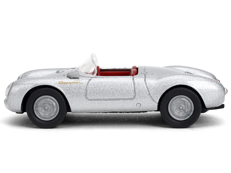 1955 Porsche 550 Spyder Silver Metallic with Red Interior "Collection" Series 1/64 Diecast Model Car by Majorette Automotive