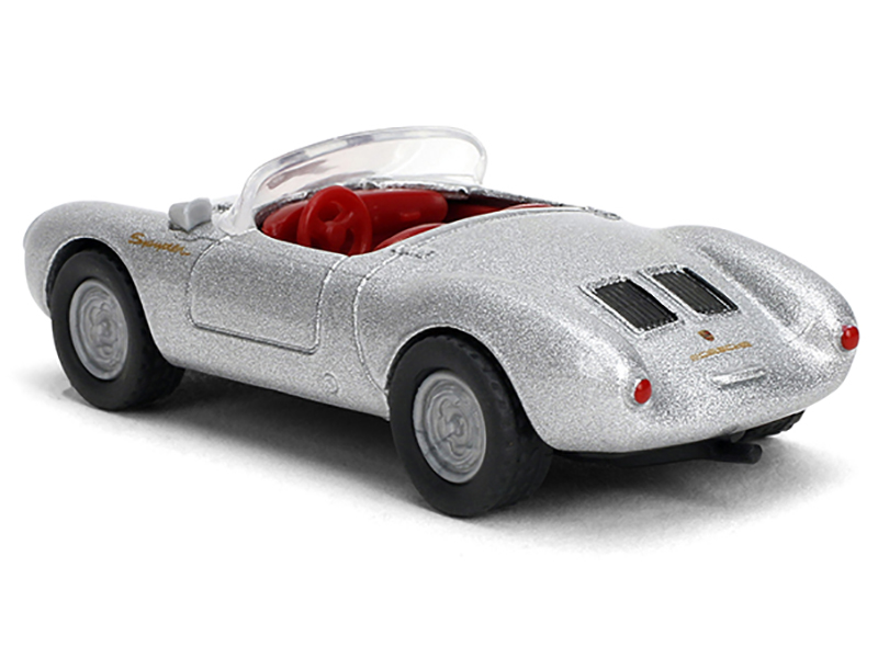 1955 Porsche 550 Spyder Silver Metallic with Red Interior "Collection" Series 1/64 Diecast Model Car by Majorette Automotive