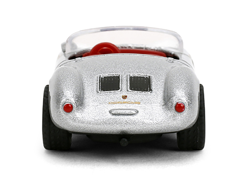 1955 Porsche 550 Spyder Silver Metallic with Red Interior "Collection" Series 1/64 Diecast Model Car by Majorette Automotive