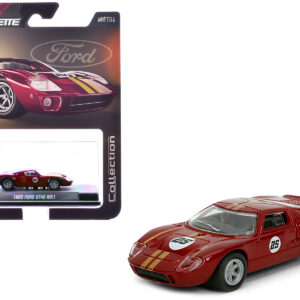 1965 Ford GT40 MK1 #25 Red Metallic with Gold Stripes "Collection" Series 1/64 Diecast Model Car by Majorette from the Sports Car Racing Model Cars store collection.