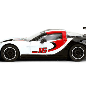 2005 Chevrolet Corvette C6R #16 White with Black and Red Graphics "Collection" Series 1/64 Diecast Model Car by Majorette  by Diecast Mania