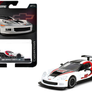 2005 Chevrolet Corvette C6R #16 White with Black and Red Graphics "Collection" Series 1/64 Diecast Model Car by Majorette  by Diecast Mania