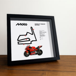 Motegi Moto Circuit 3D Framed Track Wall Art with Motorcycle Model – Japan Racing Gift by BoxBox24