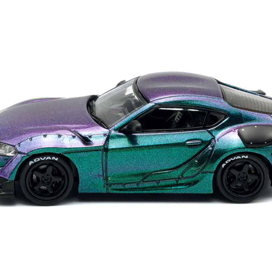 Toyota HKS GR Supra RHD (Right Hand Drive) Magic Purple Metallic 1/64 Diecast Model Car by Pop Race from the Sports Car Racing Collectibles store collection.