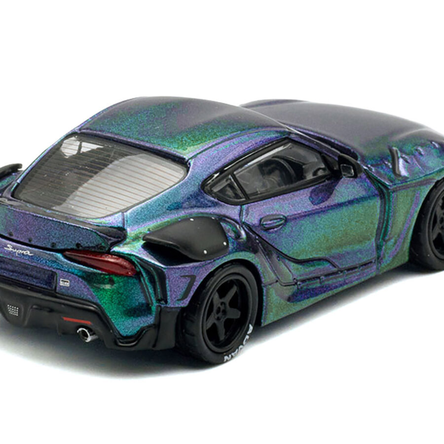 Toyota HKS GR Supra RHD (Right Hand Drive) Magic Purple Metallic 1/64 Diecast Model Car by Pop Race Automotive
