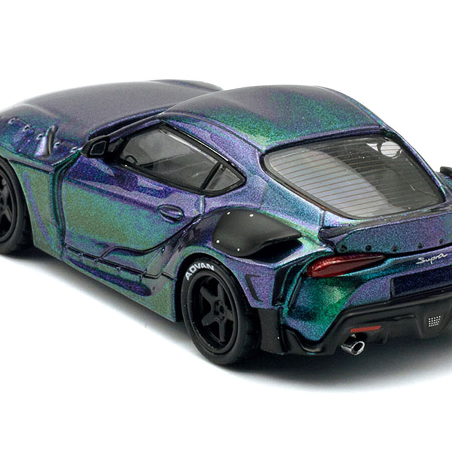 Toyota HKS GR Supra RHD (Right Hand Drive) Magic Purple Metallic 1/64 Diecast Model Car by Pop Race Automotive