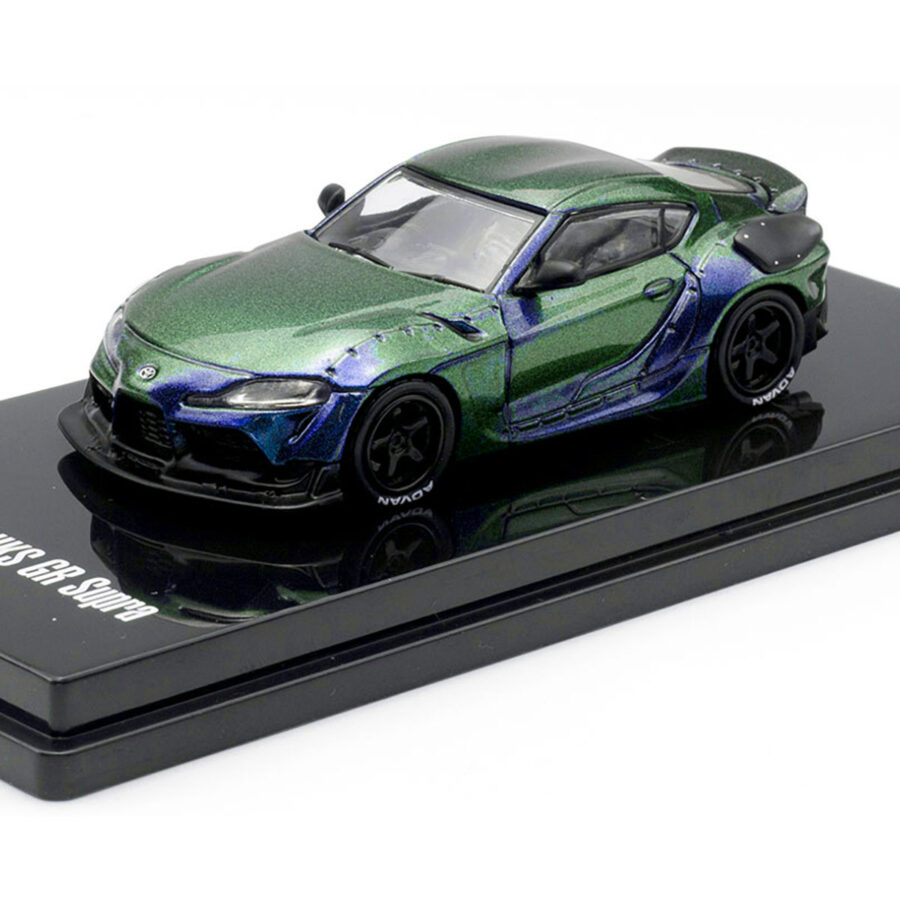 Toyota HKS GR Supra RHD (Right Hand Drive) Magic Purple Metallic 1/64 Diecast Model Car by Pop Race Automotive
