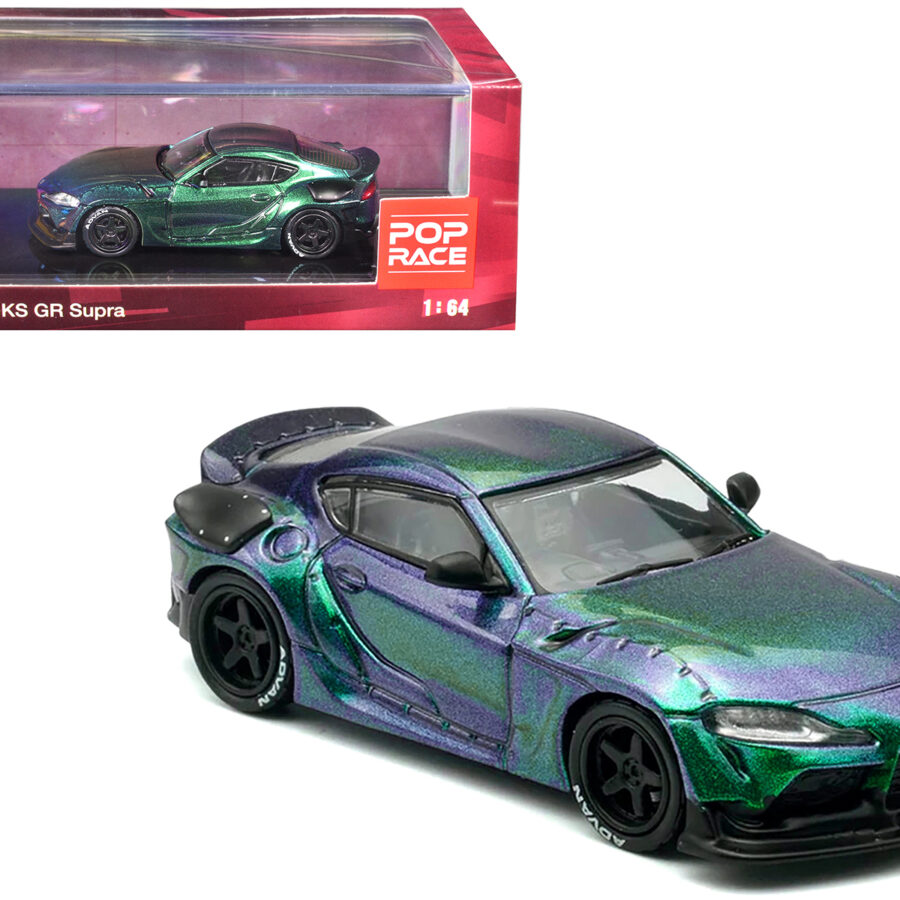 Toyota HKS GR Supra RHD (Right Hand Drive) Magic Purple Metallic 1/64 Diecast Model Car by Pop Race from the Sports Car Racing Collectibles store collection.