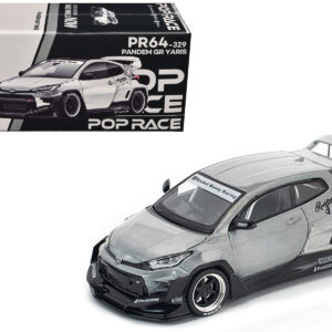 Toyota "Pandem" GR Yaris RHD (Right Hand Drive) Raw Metal 1/64 Diecast Model Car by Pop Race  by Diecast Mania