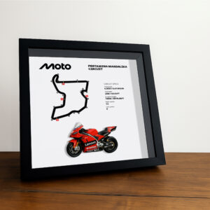 Mandalika Moto Circuit 3D Framed Track Wall Art with Motorcycle Model – Indonesia Racing Gift  by BoxBox24
