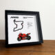 Mandalika Moto Circuit 3D Framed Track Wall Art with Motorcycle Model – Indonesia Racing Gift