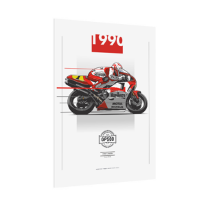Eddie Lawson 1990 Yamaha YZR500 Poster | MotoGP Legend Racing Wall Art | GP500 Digital Download by Evan DeCiren Store