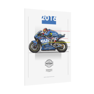 Maverick Vinales MotoGP Poster 2016 | Suzuki GSX-RR Digital Download | MotoGP Legend Wall Art from the MotoGP Gifts store collection.