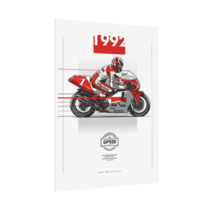 Wayne Rainey | 1992 Yamaha YZR500 Marlboro Team Roberts | GP500 Racing Motorcycle Poster | Vintage MotoGP Digital Download by Evan DeCiren Store