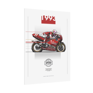 Tetsuya Harada 1993 Yamaha TZ250M | GP250 Motorcycle Racing Poster | Vintage MotoGP Wall Art Digital Download by Evan DeCiren Store