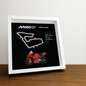 Red Bull Ring Moto Circuit 3D Framed Black Track Wall Art with Motorcycle Model – Austria Racing Gift from the Sports Car Racing Gifts store collection.