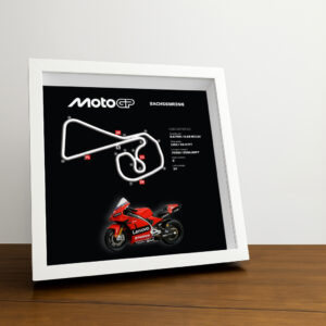 Sachsenring Moto Circuit 3D Framed Black Track Wall Art with Motorcycle Model – Germany Racing Gift from the Sports Car Racing Gifts store collection.