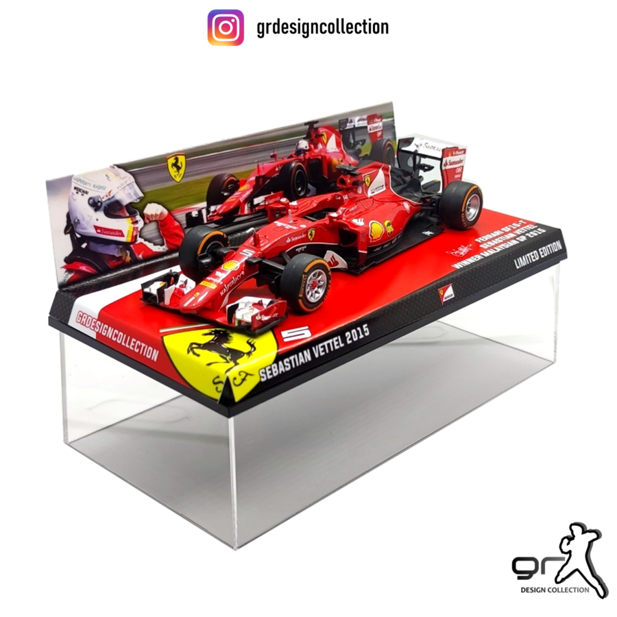 Sebastian Vettel - Ferrari SF15-T - Winner F1 Malaysian GP 2015 / 1:43 Belgium GP - Spa-Francorchamps Track Art