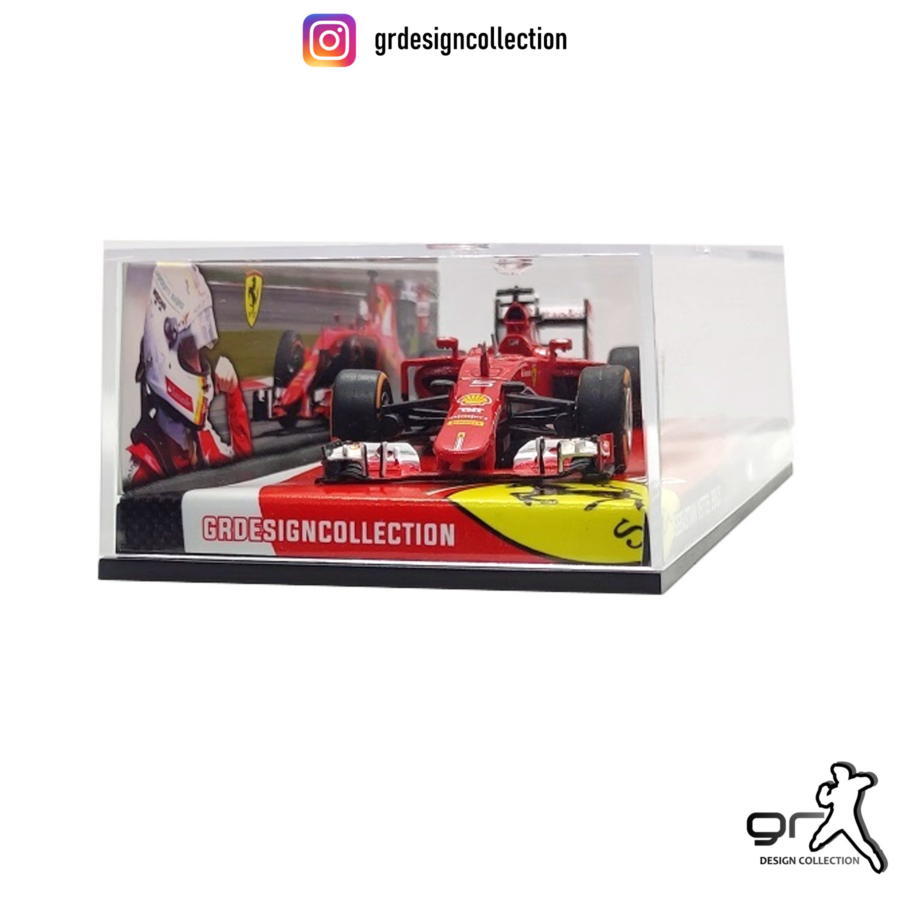 Sebastian Vettel - Ferrari SF15-T - Winner F1 Malaysian GP 2015 / 1:43 Belgium GP - Spa-Francorchamps Track Art
