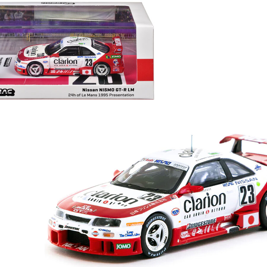 Nissan NISMO GT-R LM #23 Kazuyoshi Hoshino - Toshio Suzuki - Masahiko Kageyama "Presentation" "24 Hours of Le Mans" (1995) "Hobby64" Series 1/64 Diecast Model Car by Tarmac Works Automotive