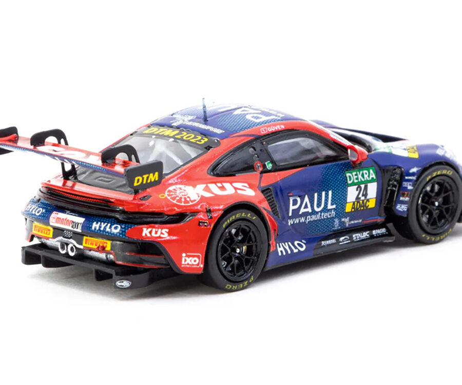 Porsche 911 GT3 R #24 Ayhancan Guven "KUS Team Bernhard" "Deutsche Tourenwagen Masters" (2023) "Hobby64" Series 1/64 Diecast Model by Tarmac Works Automotive