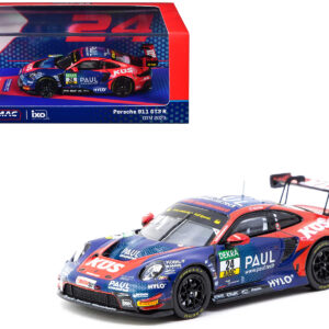Porsche 911 GT3 R #24 Ayhancan Guven "KUS Team Bernhard" "Deutsche Tourenwagen Masters" (2023) "Hobby64" Series 1/64 Diecast Model by Tarmac Works from the Sports Car Racing Collectibles store collection.