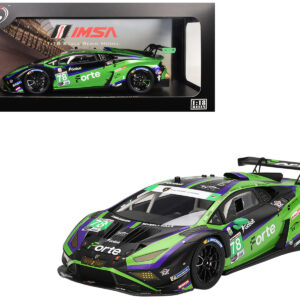 Lamborghini Huracan GT3 EVO2 #78 Devlin DeFrancesco - Misha Goikhberg - Sandy Mitchell - Loris Spinelli "Forte Racing" IMSA "24 Hours of Daytona" (2024) 1/18 Model Car by Top Speed from the Automotive store collection.