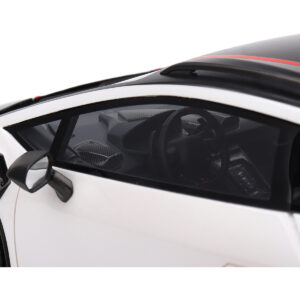 Lamborghini Huracan Sterrato Bianco Asopo White with Matt Black Top and Red Stripes 1/18 Model Car by Top Speed from the Sports Car Racing Gifts store collection.