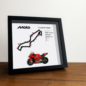 TT Circuit Assen Moto 3D Framed Track Wall Art with Motorcycle Model – Netherlands Racing Gift by BoxBox24