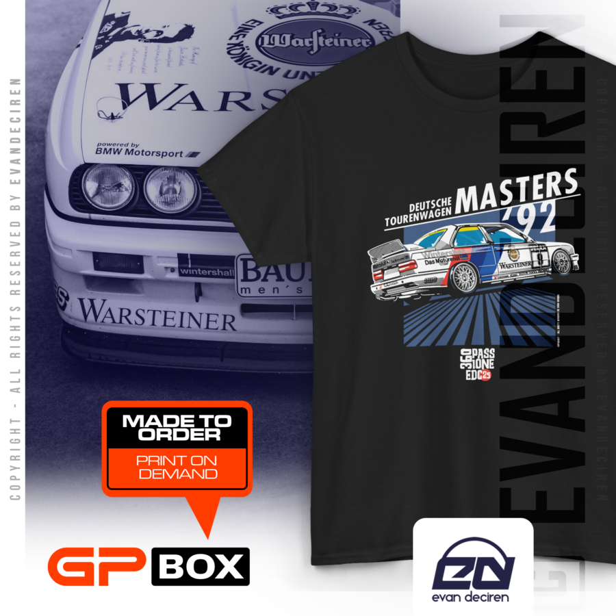 DTM 1992 T-Shirt | Vintage Racing Shirt | Retro Motorsport Tee | German Touring Car Graphic Apparel | 90s Racing Gift from the Vintage Motorcycle store collection.