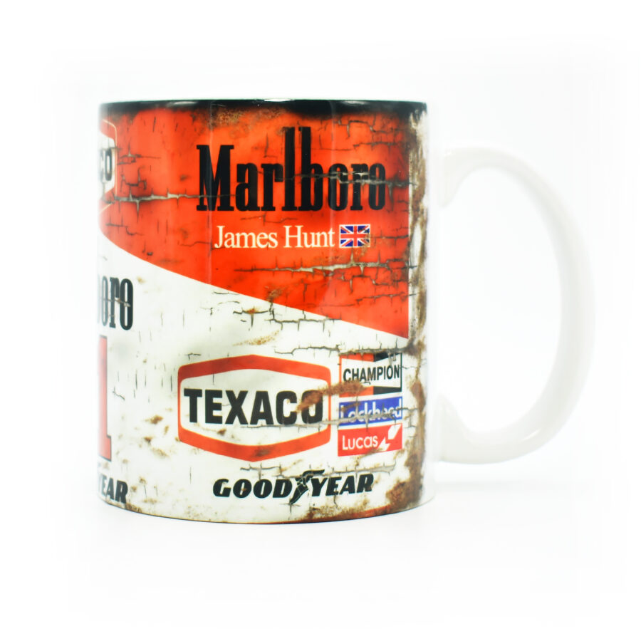 Vintage James Hunt M23 Mug - Motorsport Coffee Cup - Formula Racing Legend - Gift Ideas F1 Gifts