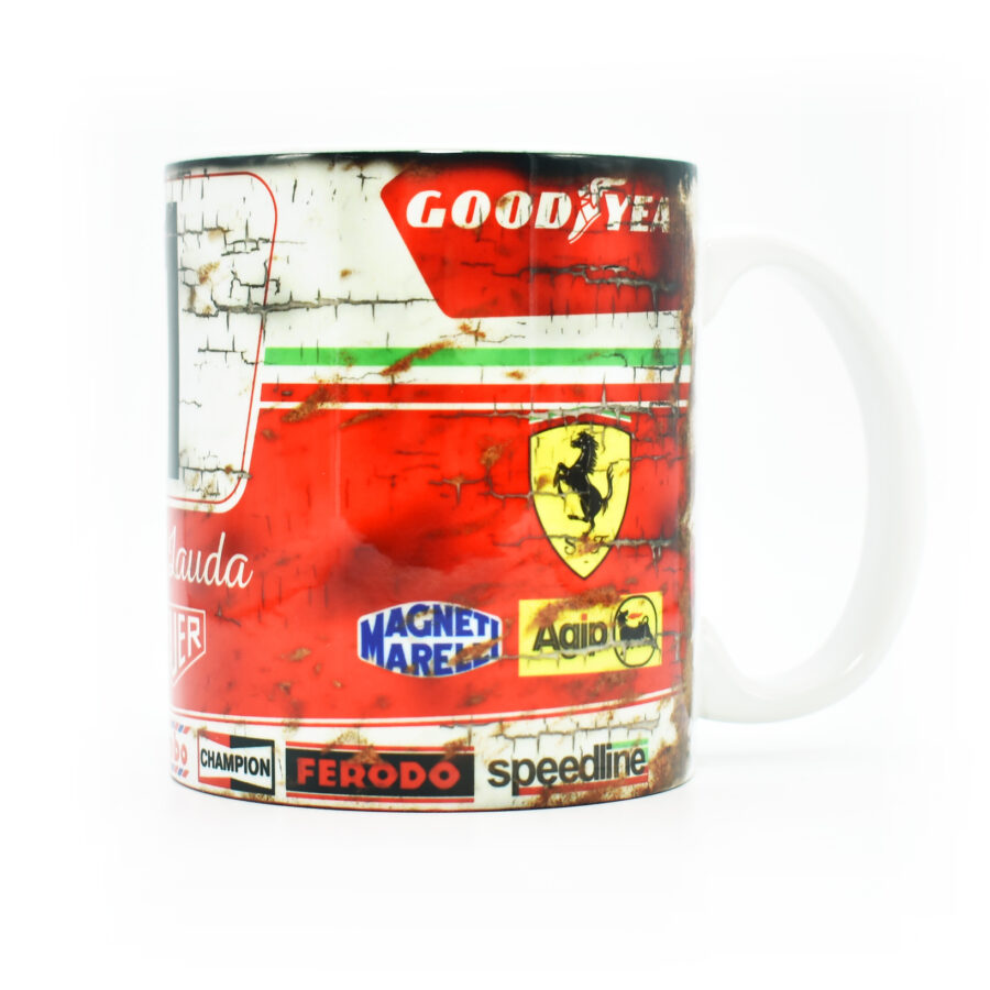 Set of 2: Vintage Niki Lauda 312T & James Hunt M23 Formula Racing Coffee Mugs F1 Gifts