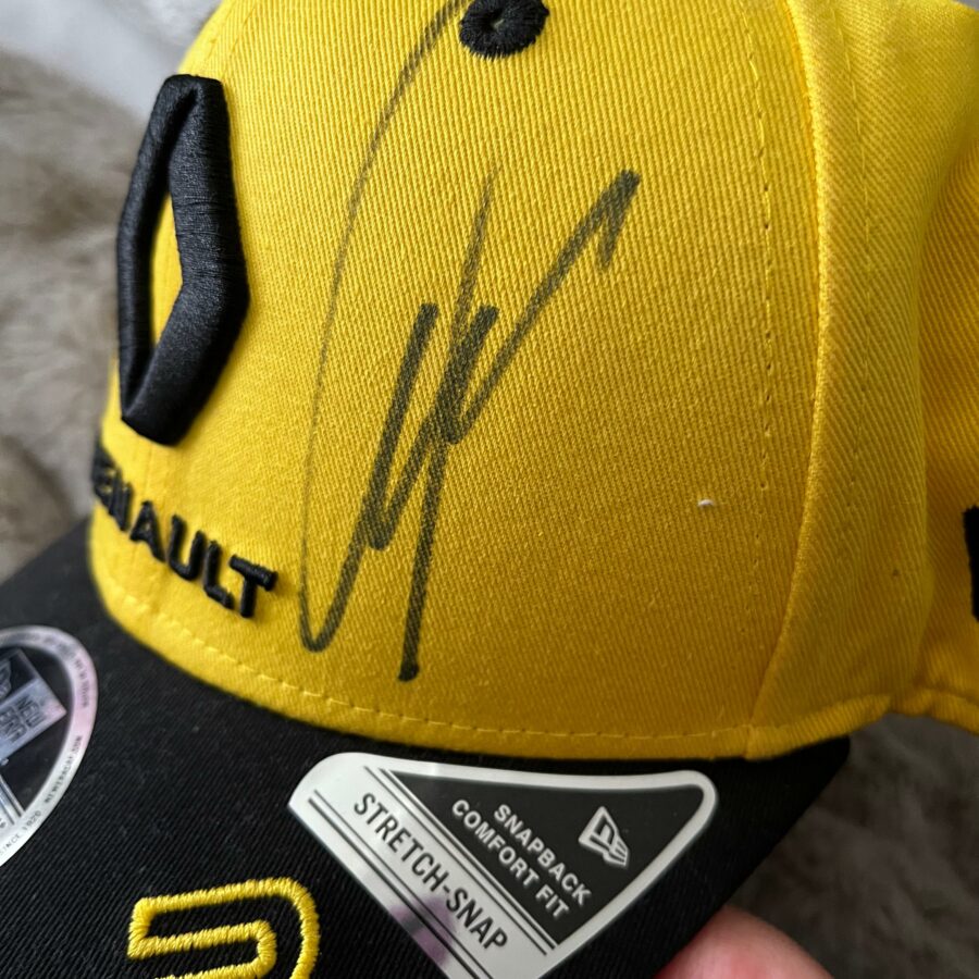 Signed Daniel Ricciardo and Nico Hulkenberg Renault F1 Team Cap from the F1 Caps store collection.