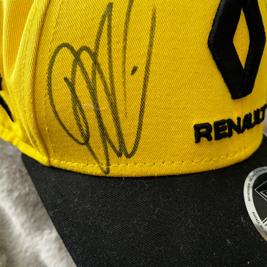 Signed Daniel Ricciardo and Nico Hulkenberg Renault F1 Team Cap Daniel Ricciardo