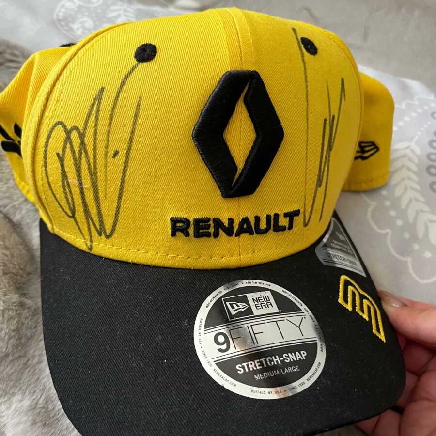 Signed Daniel Ricciardo and Nico Hulkenberg Renault F1 Team Cap from the F1 Caps store collection.