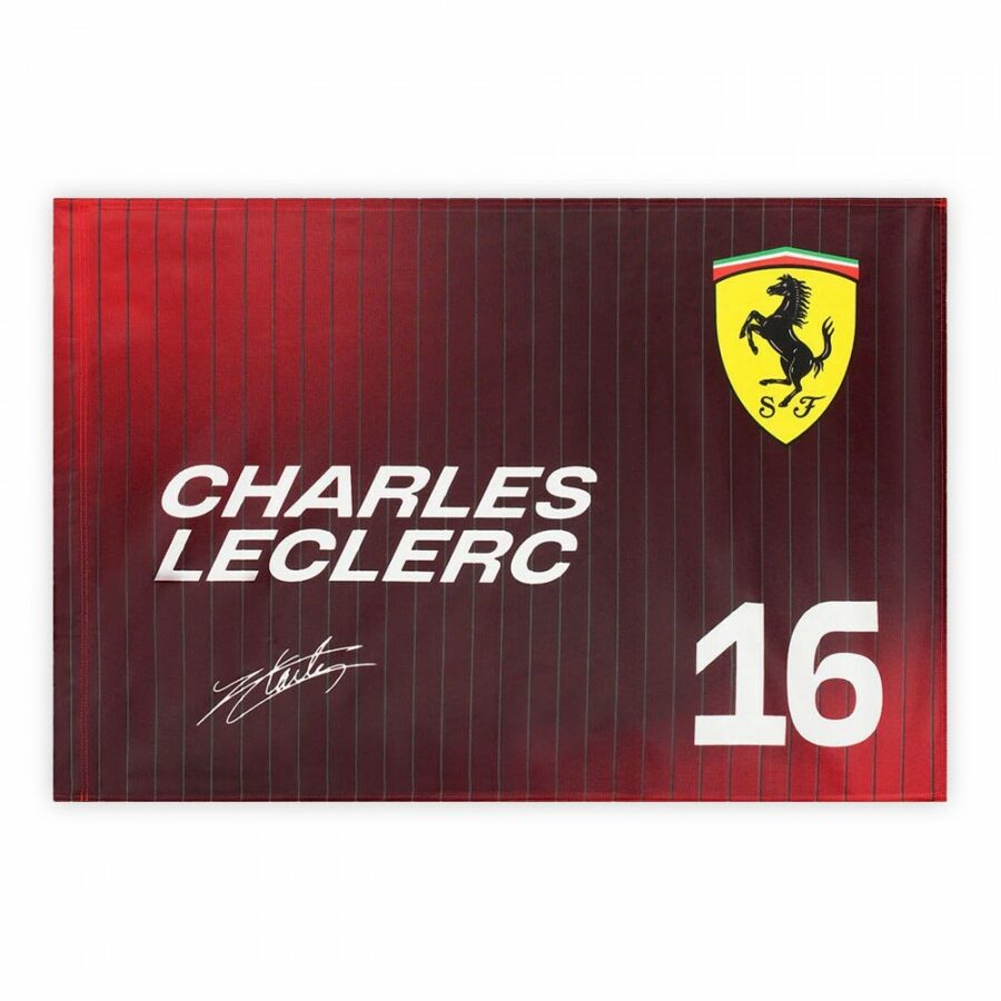 Bandera Ferrari F1 Charles Leclerc 2025 60x90cm. Charles Leclerc