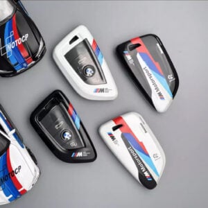 BMW M Power Blade Key Case – White Racing Edition Sports Car Racing Clothing by ADDICT
