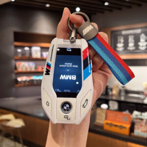 BMW Smart Display Key Case with M-Strap – Motorsport Inspired Protective Shell (White) by ADDICT