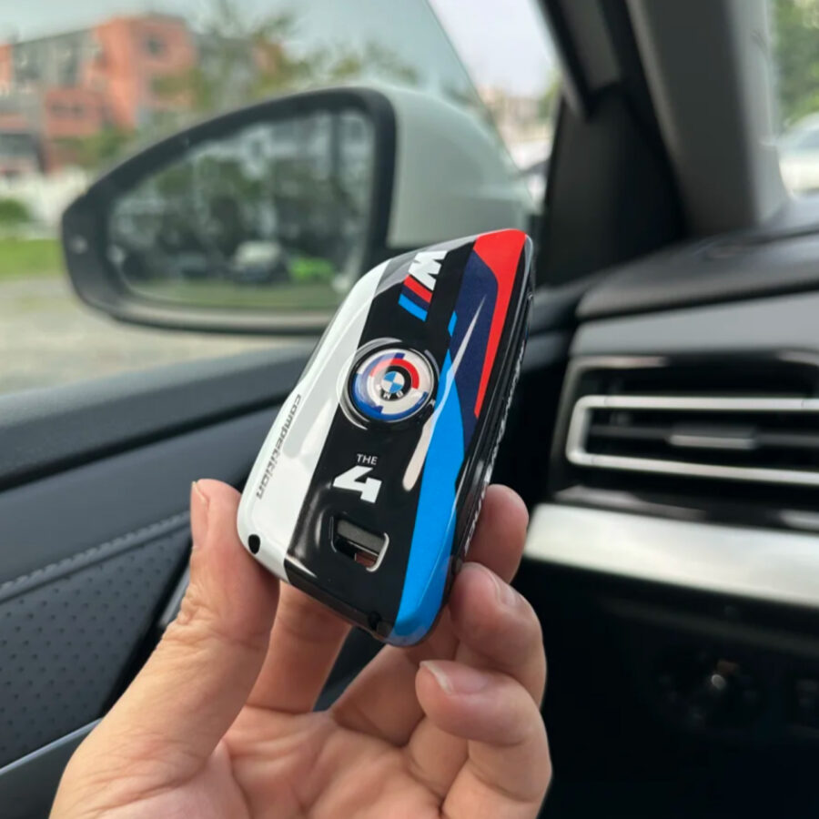BMW Key Case C-Type (Black) – Compatible with 2022+ 4 Series, 2 Series, i4, and 2023+ M2 Automotive