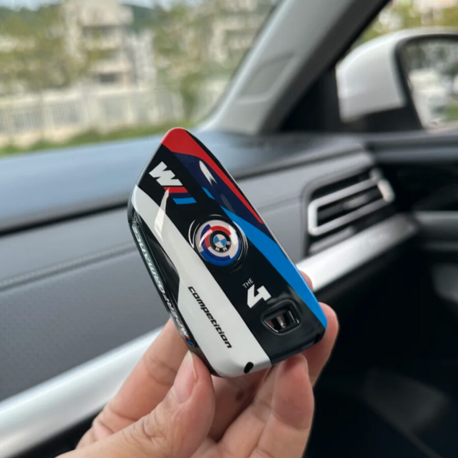 BMW Key Case C-Type (Black) – Compatible with 2022+ 4 Series, 2 Series, i4, and 2023+ M2 Automotive