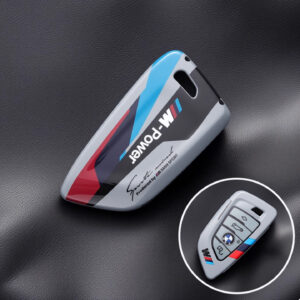 BMW B-Type Key Case (Grey) – Compatible with 2022+ 4 Series Coupe, 2 Series Sedan, and Blade Keys for 1–8 Series, Z4, X1–X7 from the Sports Car Racing Collectibles store collection.