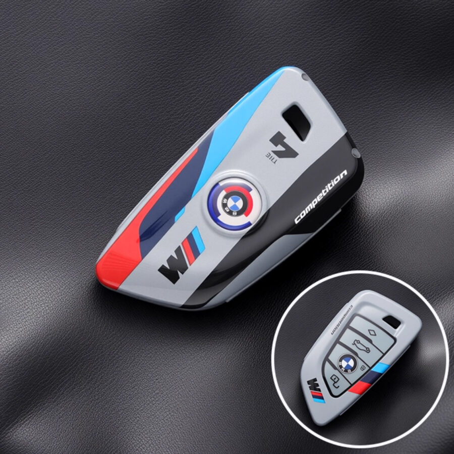 BMW Key Case C-Type (Grey) – Compatible with 2022+ 4 Series, 2 Series, i4, and 2023+ M2 from the WEC & Le Mans Memorabilia store collection.