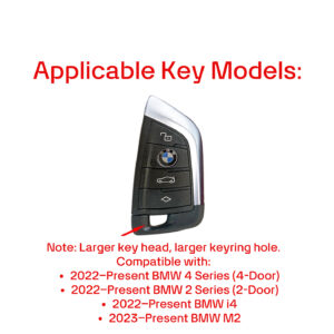 BMW Key Case C-Type (Grey) – Compatible with 2022+ 4 Series, 2 Series, i4, and 2023+ M2 from the Sports Car Racing Collectibles store collection.