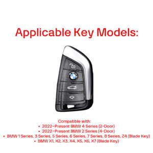 BMW B-Type Key Case (Grey) – Compatible with 2022+ 4 Series Coupe, 2 Series Sedan, and Blade Keys for 1–8 Series, Z4, X1–X7 from the Sports Car Racing Collectibles store collection.