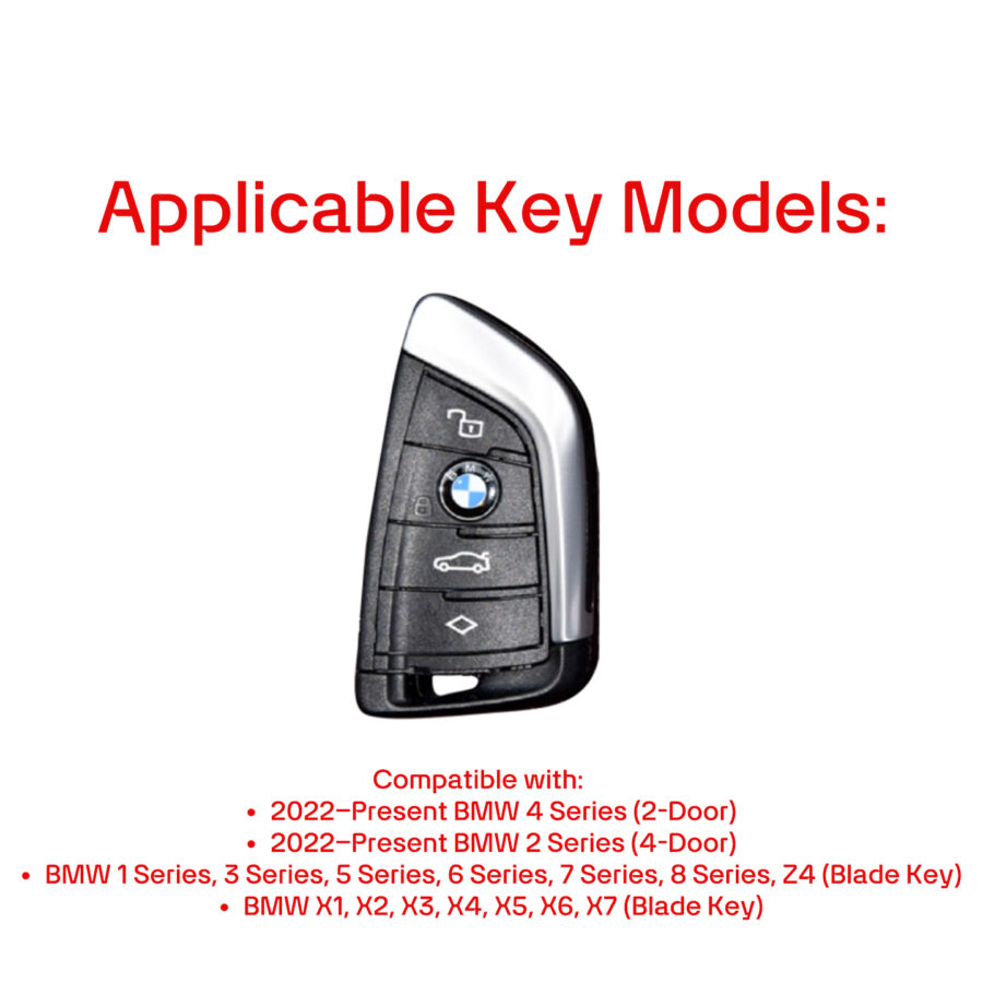 BMW B-Type Key Case (Grey) – Compatible with 2022+ 4 Series Coupe, 2 Series Sedan, and Blade Keys for 1–8 Series, Z4, X1–X7 WEC & Le Mans Memorabilia