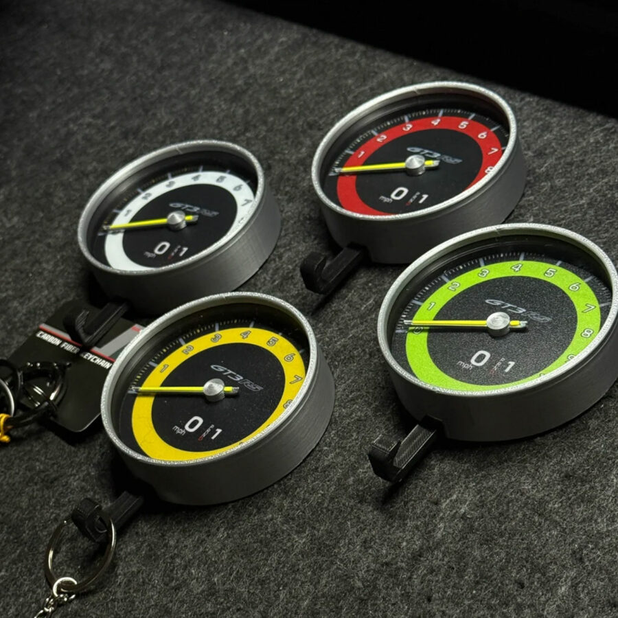 Porsche 911 GT3 Tachometer Keychain – Racing Spirit Edition Automotive