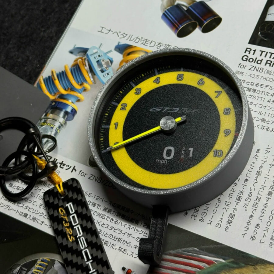 Porsche 911 GT3 Tachometer Keychain – Racing Spirit Edition Automotive