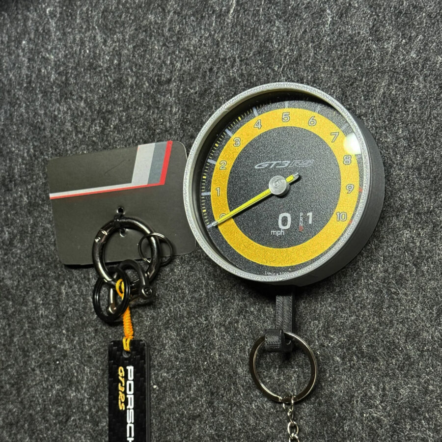 Porsche 911 GT3 Tachometer Keychain – Racing Spirit Edition Automotive