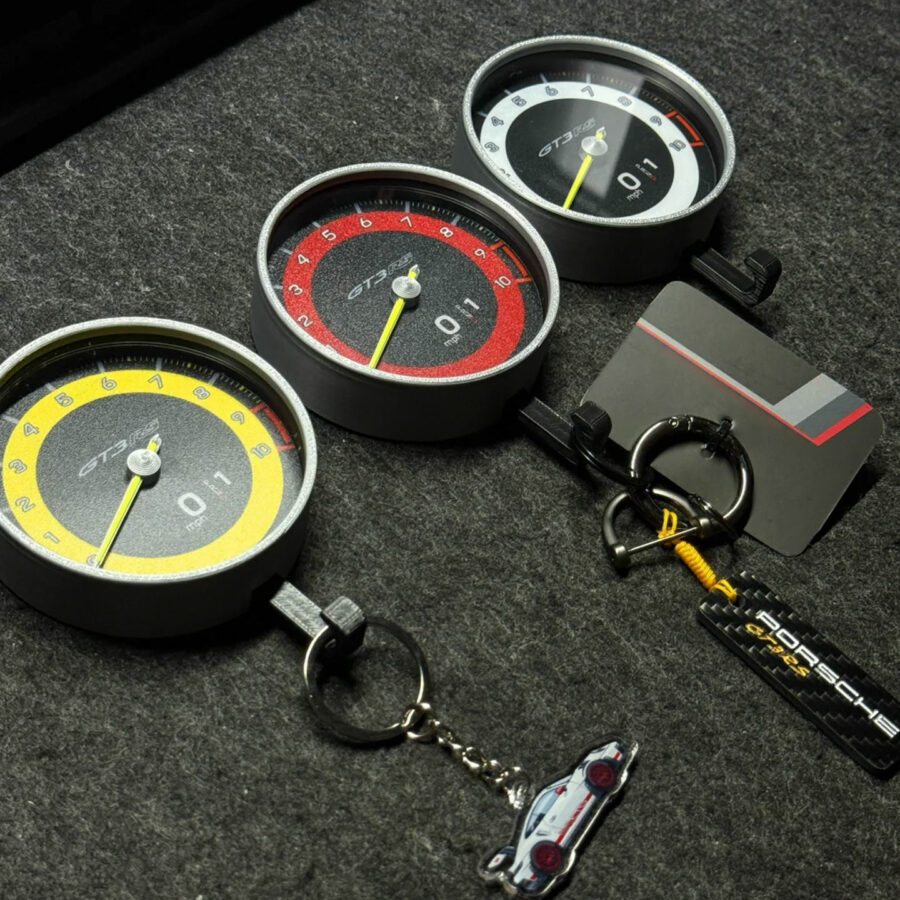 Porsche 911 GT3 Tachometer Keychain – Racing Spirit Edition Automotive
