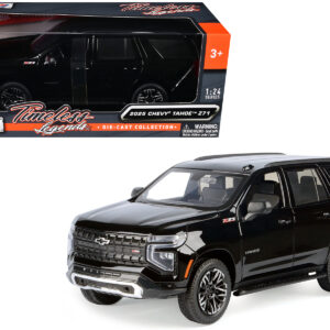 2025 Chevrolet Tahoe Z71 Black "Timeless Legends" Series 1/24 Diecast Model Car by Motormax from the Automotive store collection.